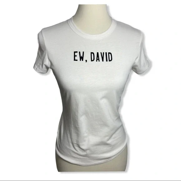 Schitts Creek “Ew David” Cropped Tee Alexis Quotes - Picture 2 of 2